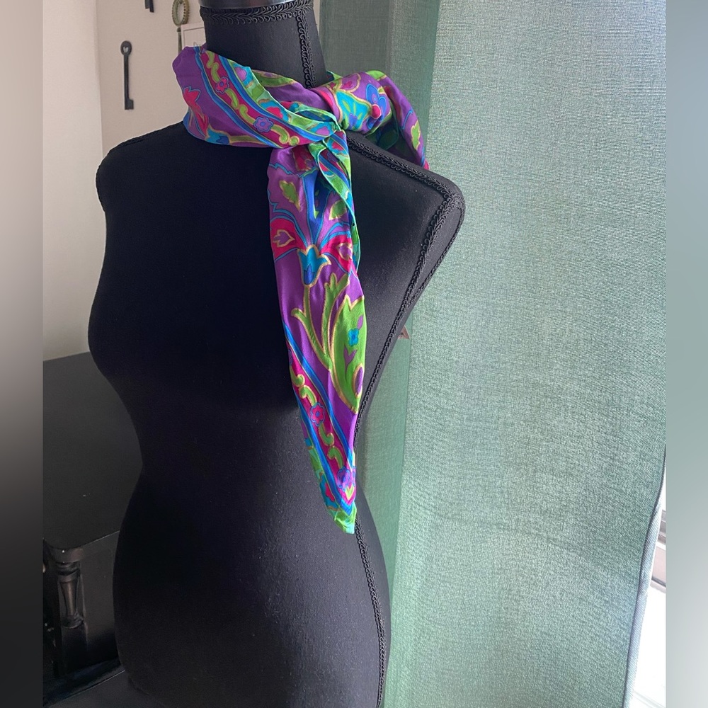 Bright & Cheerful Vintage Summer Scarf by Liz Claiborne